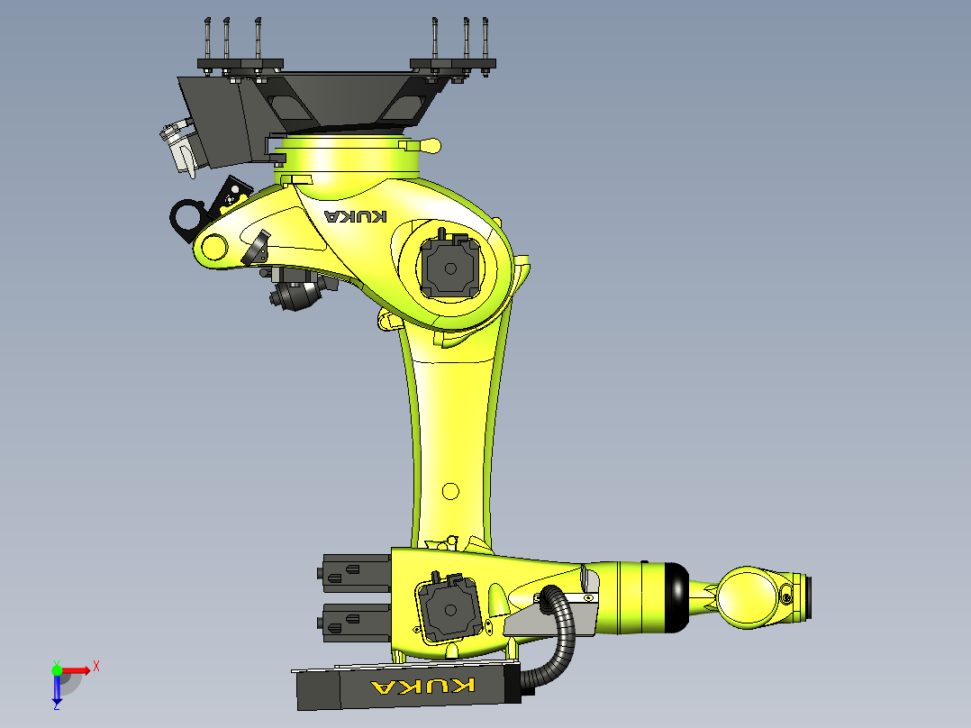 KUKA KR 180 R2500 extra (KR QUANTEC extra)机器人俯视图