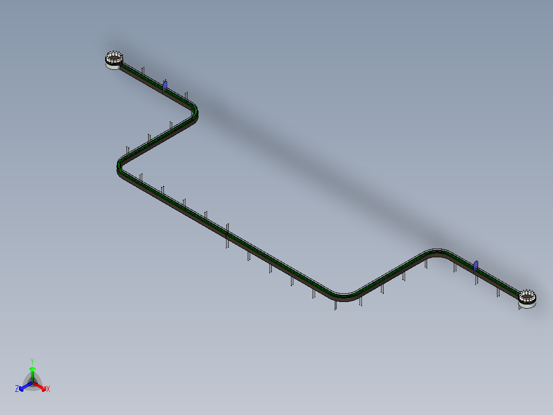 酱油瓶几字形输送线设计正等轴测图