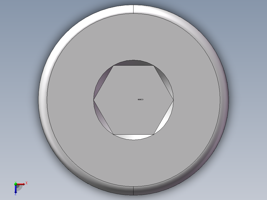 堵头 4BN 内六角螺堵、4BN-06WD俯视图