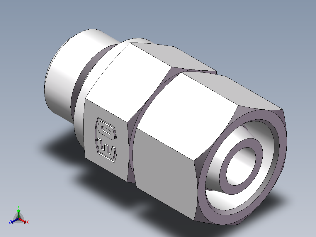 直通公制螺纹组合接头、2MD-18-20WD主视图