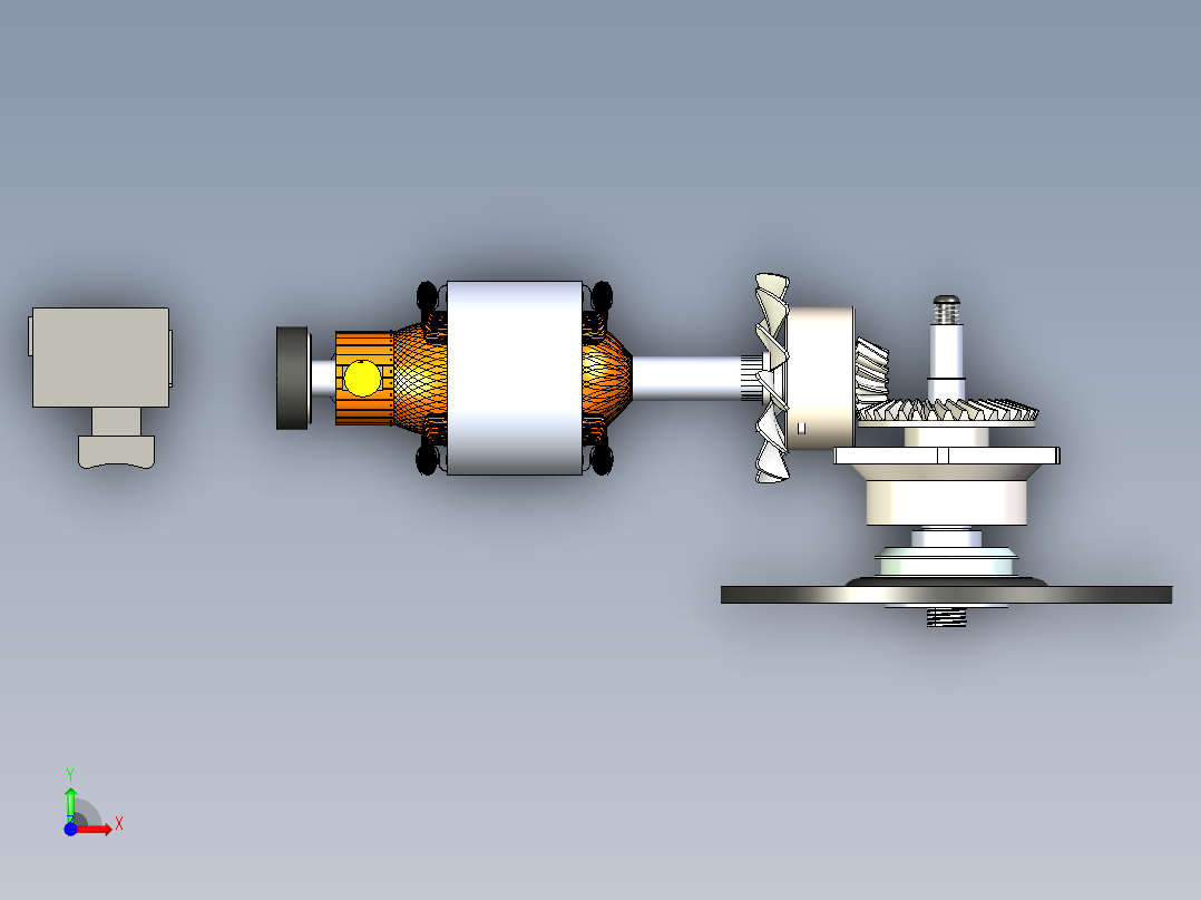 角向磨光机前视图
