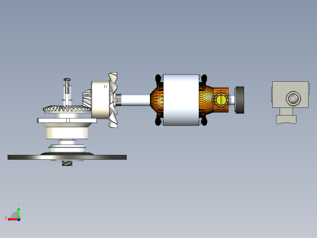 角向磨光机后视图