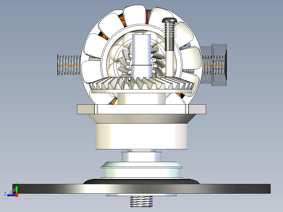 角向磨光机右视图