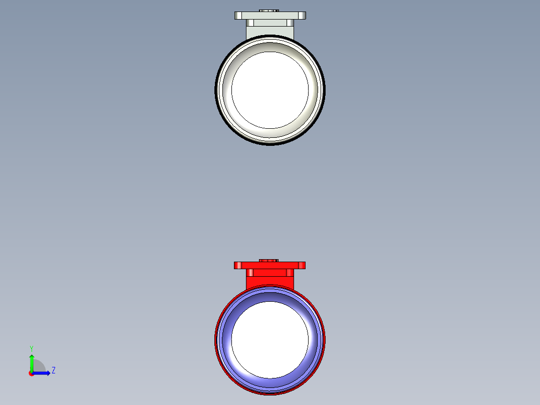 医用笔形强光照明手电筒设计左视图