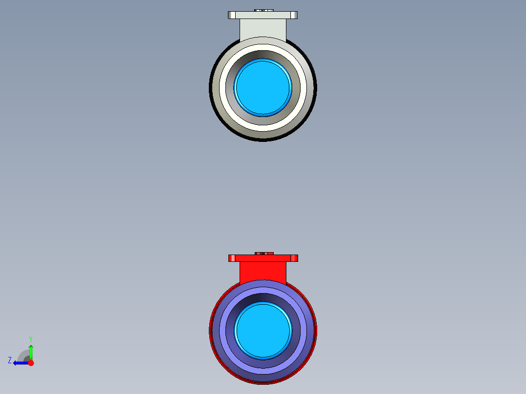 医用笔形强光照明手电筒设计右视图