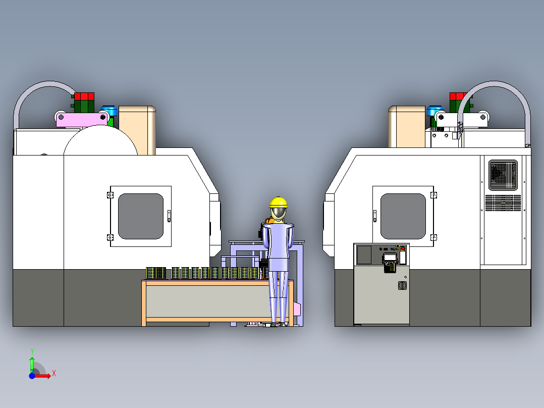 手机壳自动化加工产线前视图