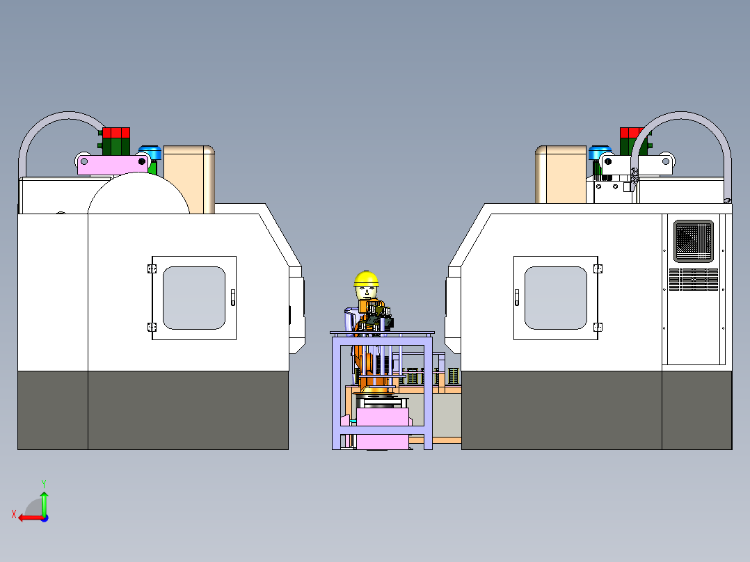 手机壳自动化加工产线后视图