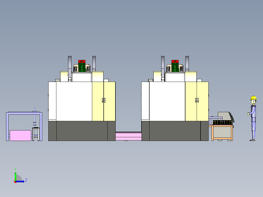 手机壳自动化加工产线左视图