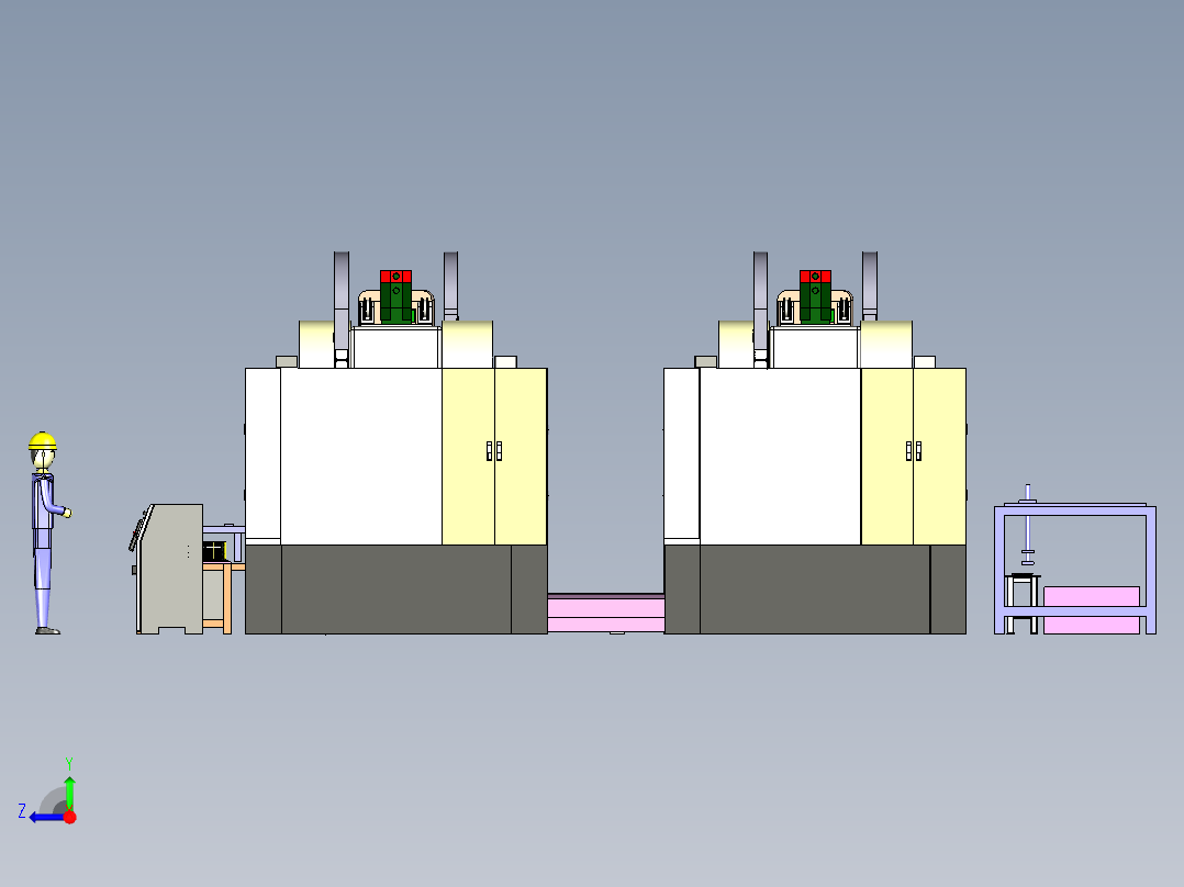 手机壳自动化加工产线右视图