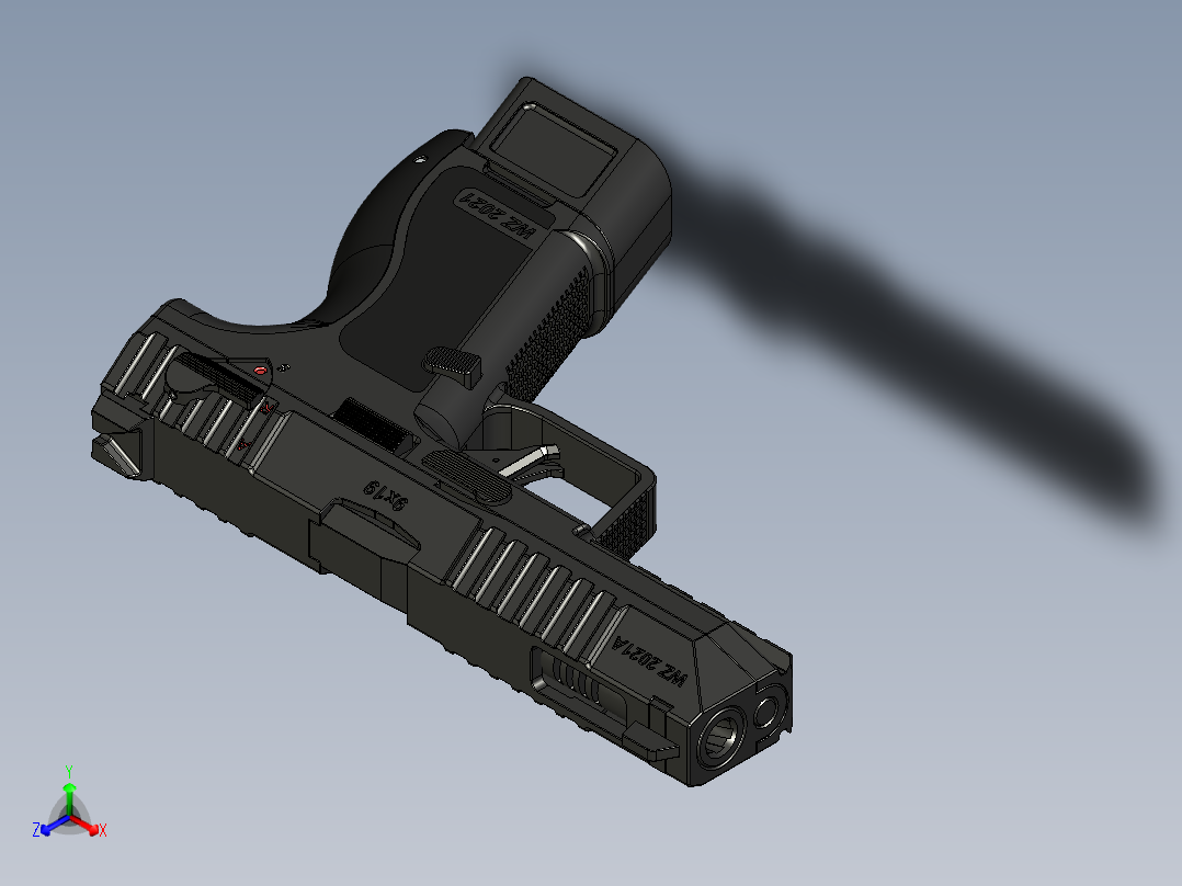 手枪左轮冲锋枪老式狙击步枪设计3D图纸wz-2021a STP