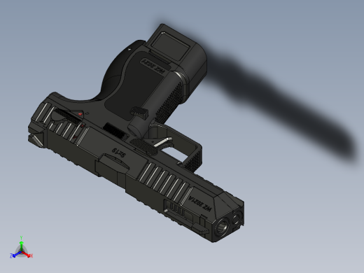 手枪左轮冲锋枪老式狙击步枪设计3D图纸wz-2021a STP
