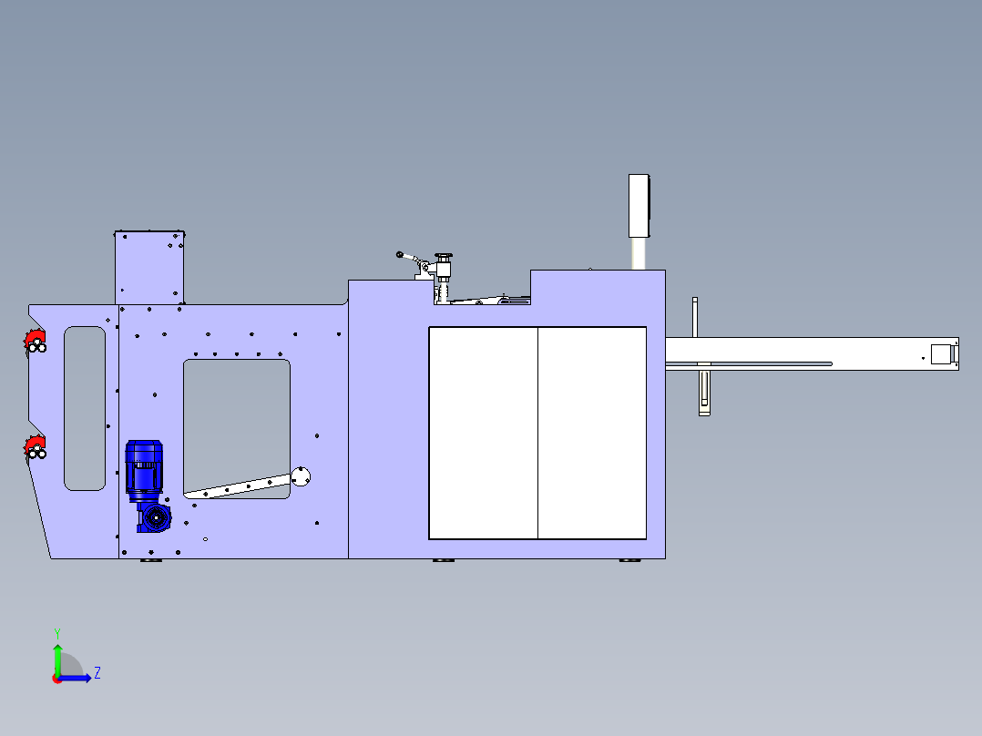 自动化侧焊接制袋机左视图