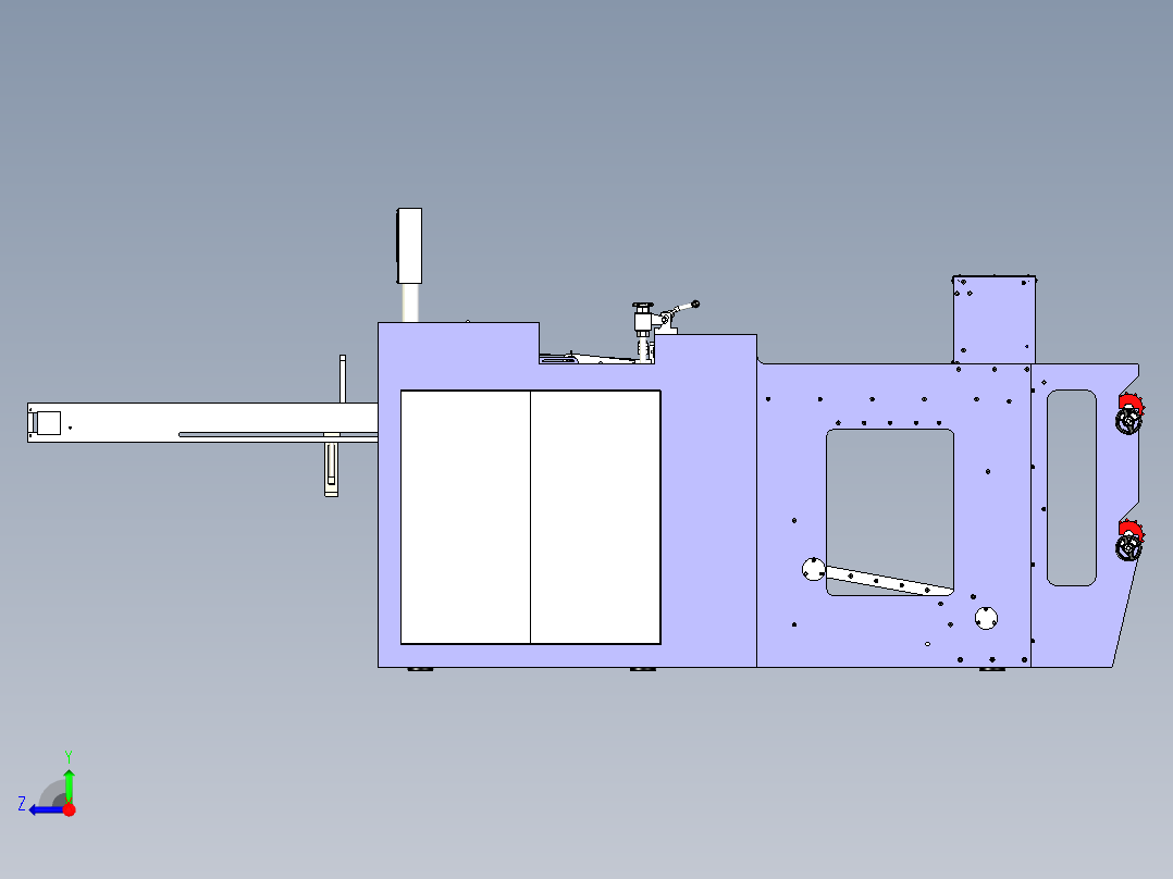 自动化侧焊接制袋机右视图