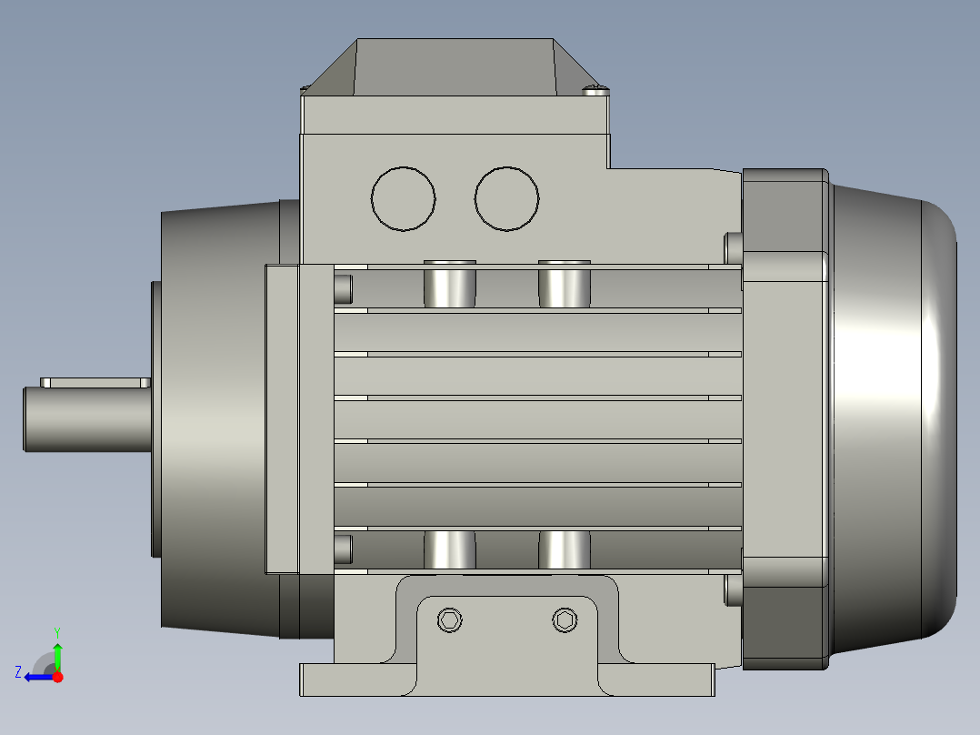 IMB34H80-112(YE2YE3)通用电机YE2-80M1-2-B34右视图