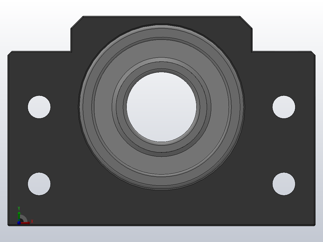 BF丝杆支撑座[BF20]前视图