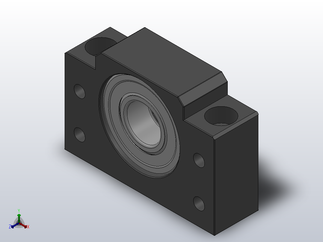 BF丝杆支撑座[BF20]正等轴测图