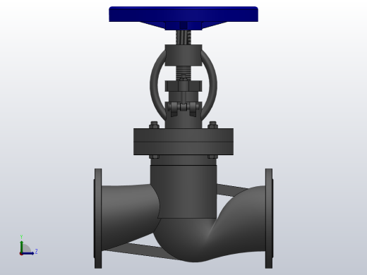 法兰截止阀[1.6-DN200-法兰截止阀]左视缩略图