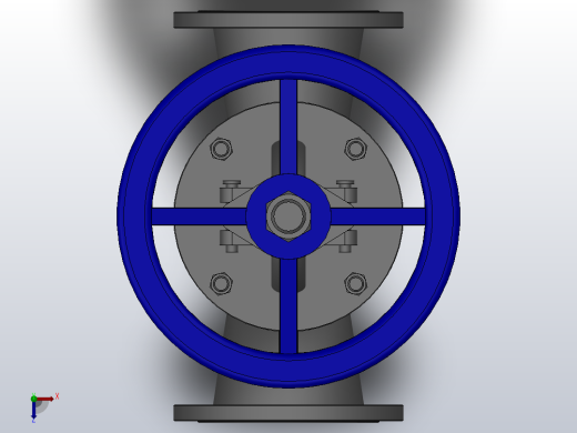 法兰截止阀[1.6-DN200-法兰截止阀]俯视缩略图
