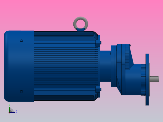 RXF57法兰轴伸式安装斜齿轮减速机RX57-Y5.5-4P-132S-M1-0°-Φ200左视缩略图