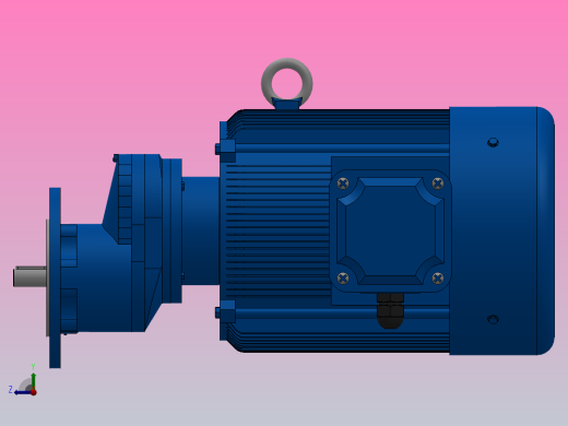 RXF57法兰轴伸式安装斜齿轮减速机RX57-Y5.5-4P-132S-M1-0°-Φ200右视缩略图