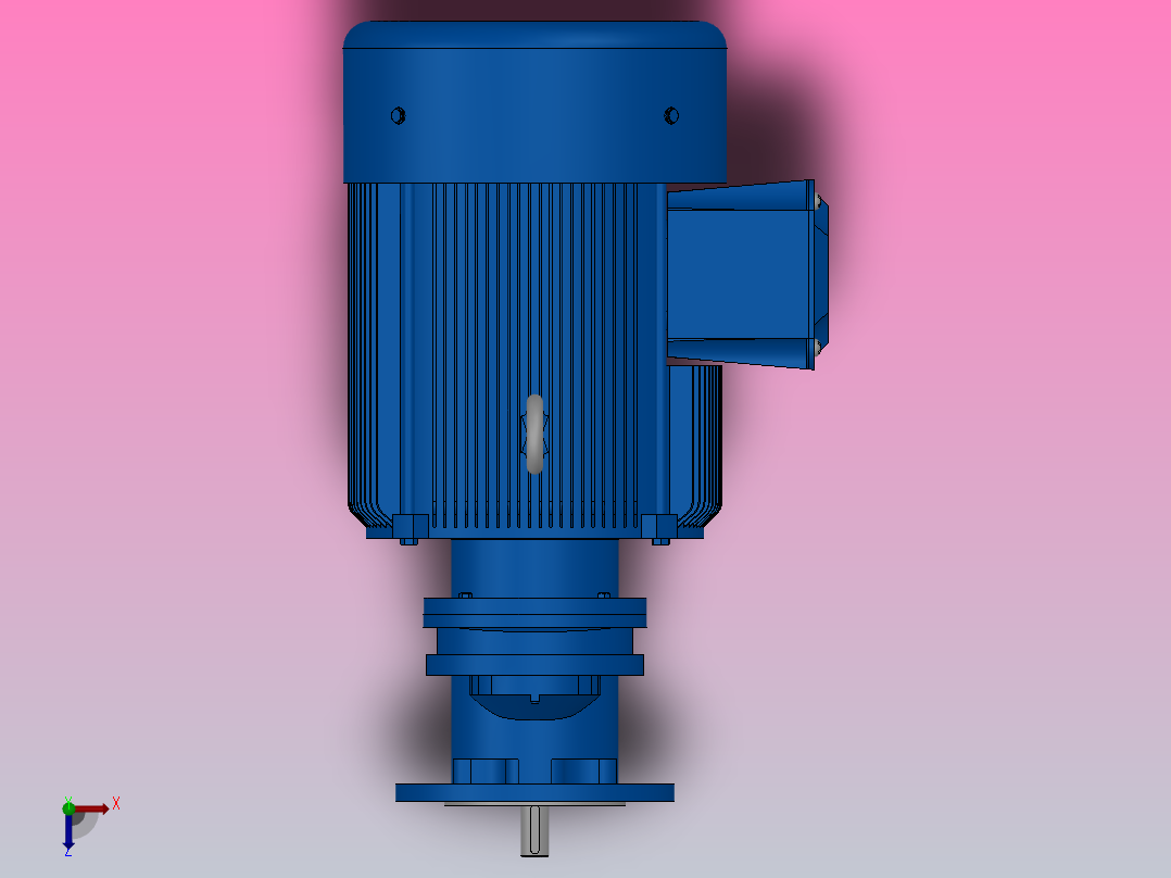 RXF57法兰轴伸式安装斜齿轮减速机RX57-Y5.5-4P-132S-M1-0°-Φ200俯视图