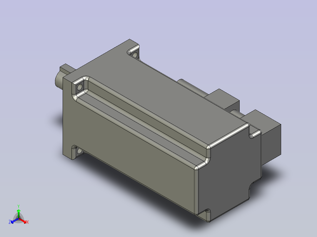 松下伺服MSMF042L1U2正等轴测图