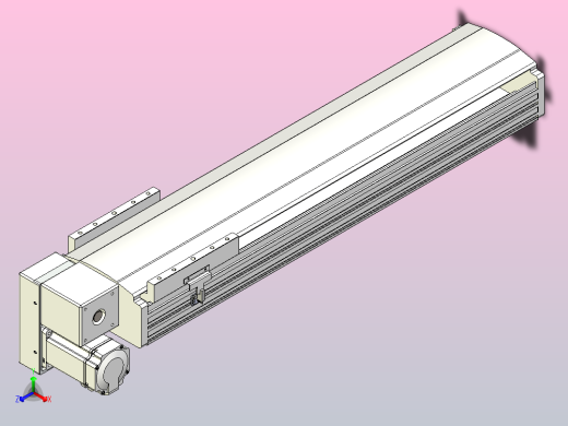 皮带直线轴半封闭可选导轨TPA-HNB-202D-140-L600-LP-Y-P75-N3正等轴测缩略图