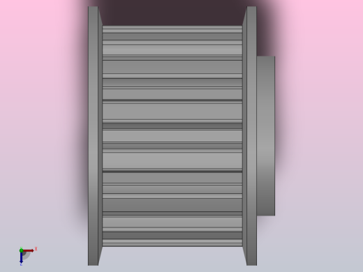 小凸缘型半圆弧形齿同步带轮S8M型_SS8MDC-14-25-dc6-A俯视缩略图