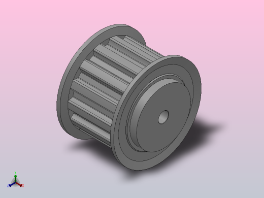 小凸缘型半圆弧形齿同步带轮S8M型_SS8MDC-14-25-dc6-A正等轴测缩略图