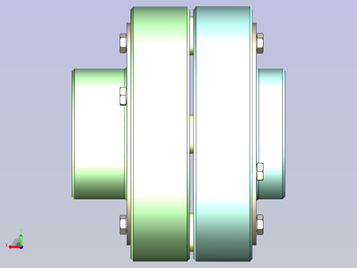 弹性柱销联轴器 HL4 50X90-55X70(基准)后视缩略图
