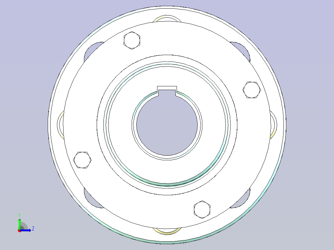 弹性柱销联轴器 HL4 50X90-55X70(基准)左视图