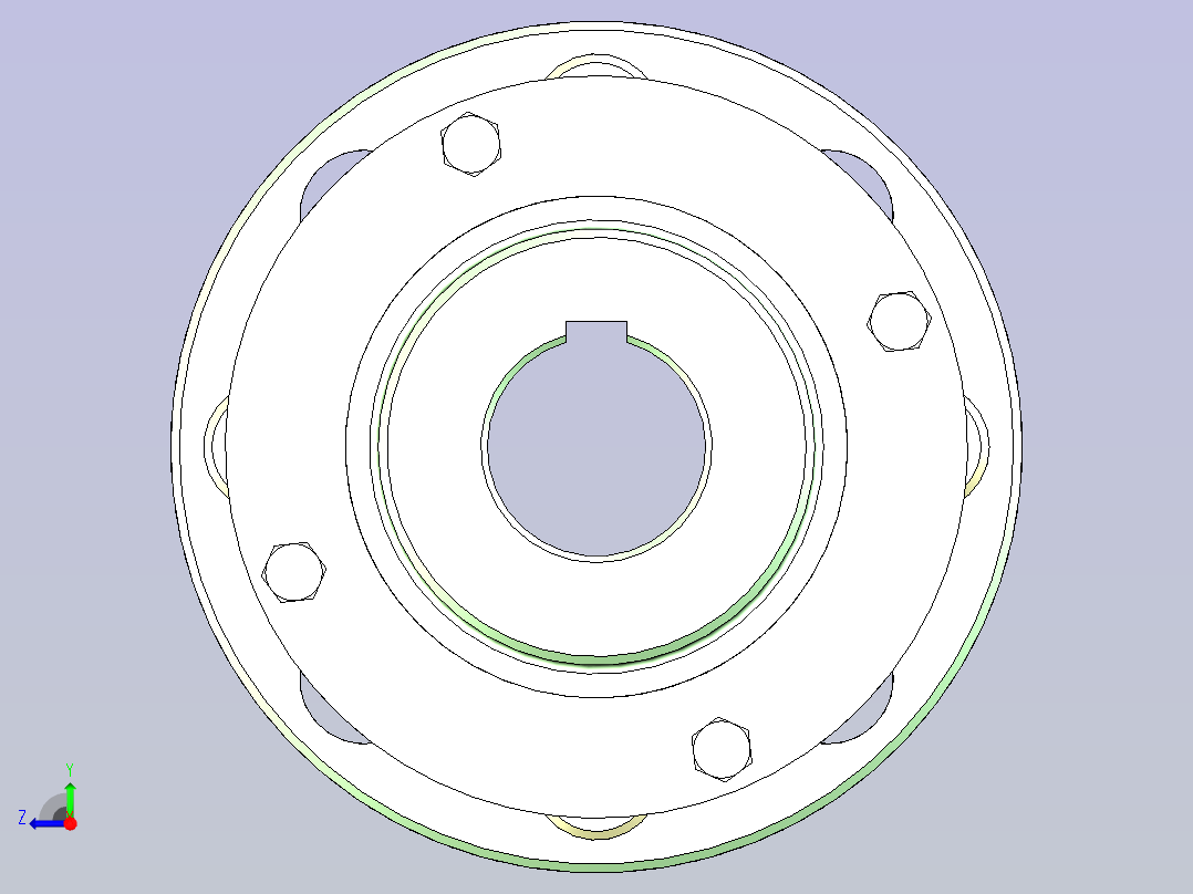 弹性柱销联轴器 HL4 50X90-55X70(基准)右视图