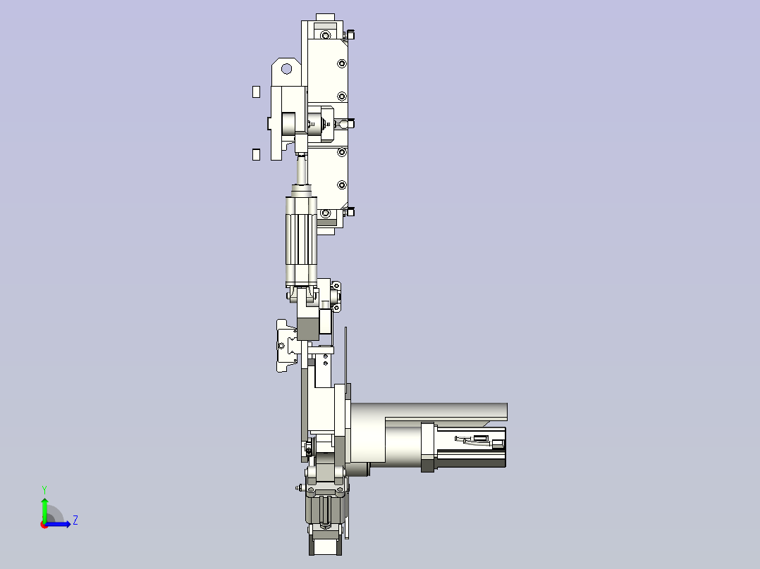 一款电机转子装配夹具左视图