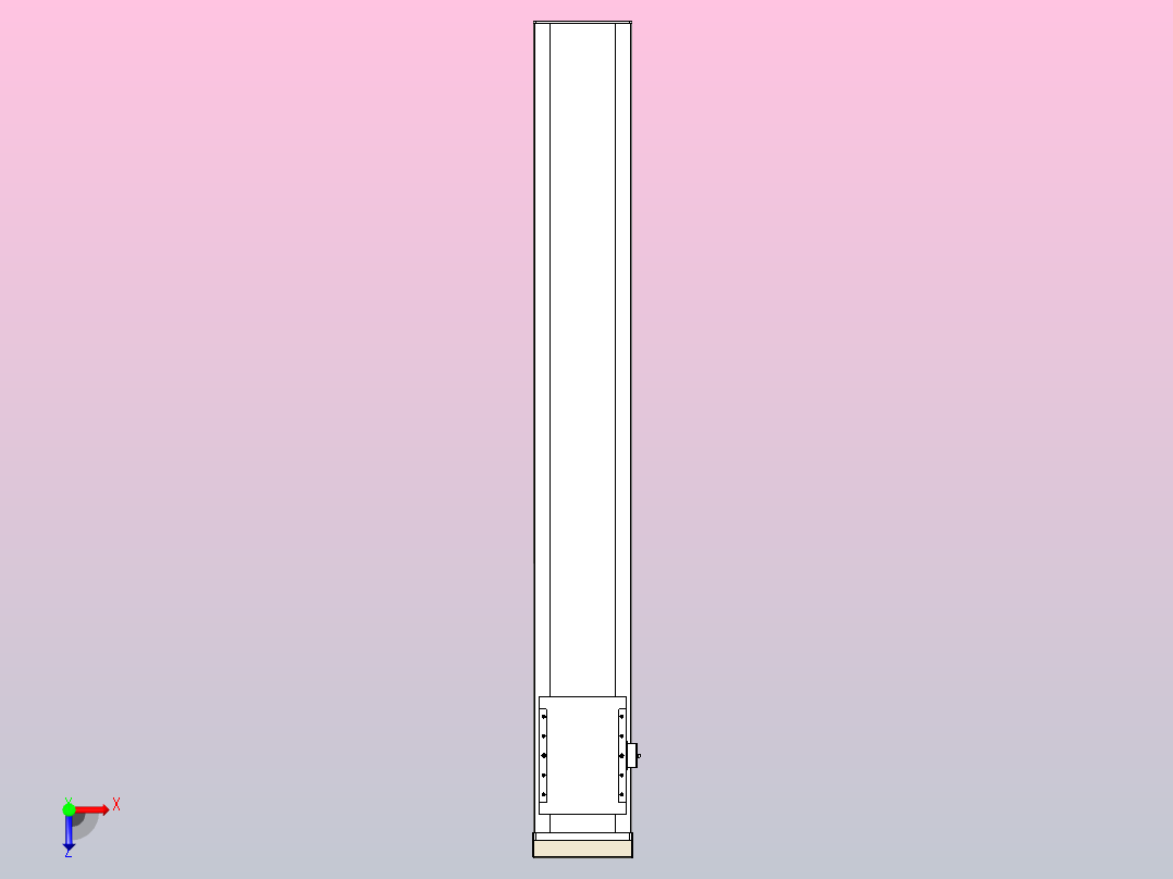 滚珠丝杠直线轴带导轨全封闭TPA-HCR-202D-2510C-L1350-MP-Y-P75-N3俯视图