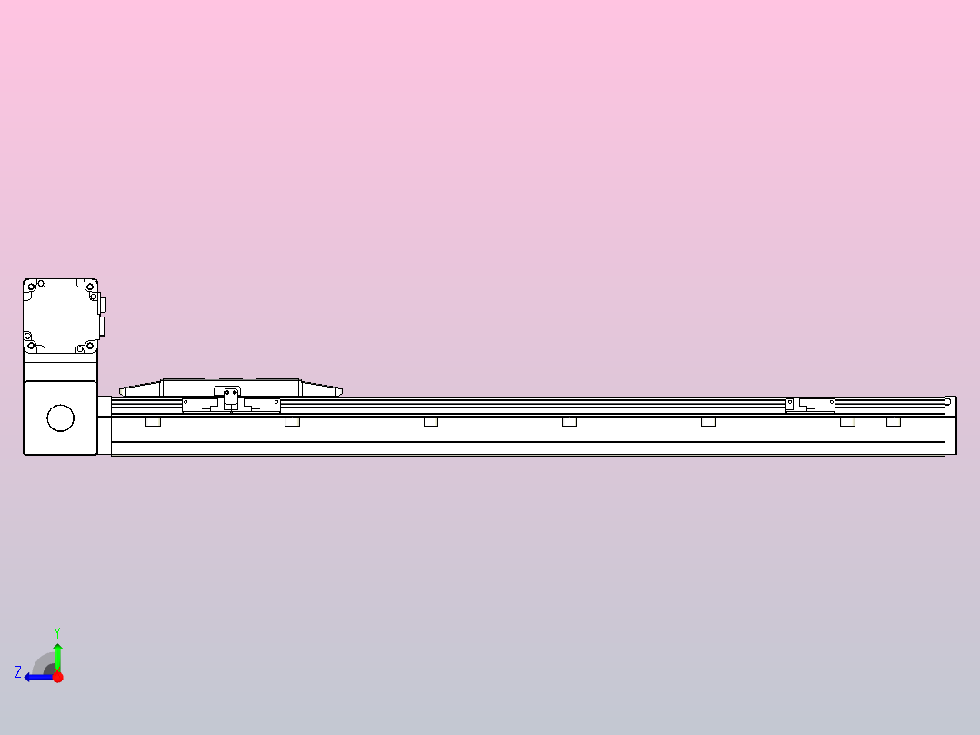 机器人皮带驱动直线轴TPA-GCB-150-P80-L600-LU-M75-N3右视图