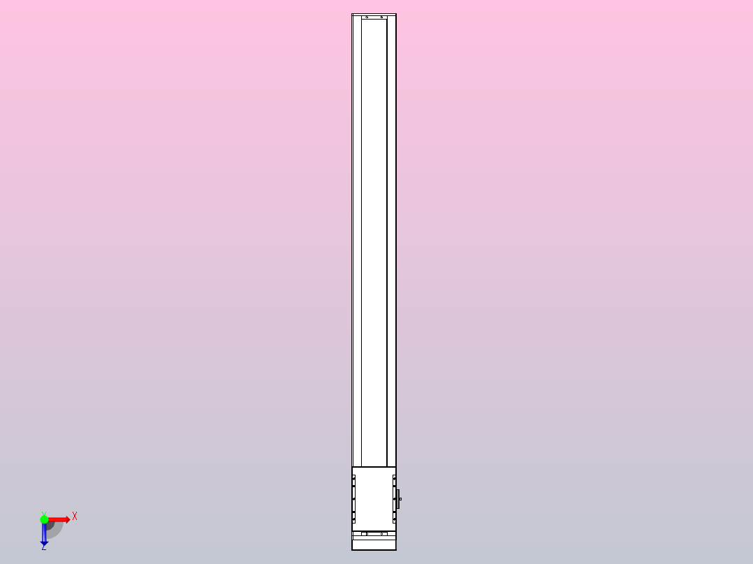滚珠丝杠直线轴带导轨全封闭TPA-HCR-120D-1610C-L1200-MP-C-P20-N3俯视图