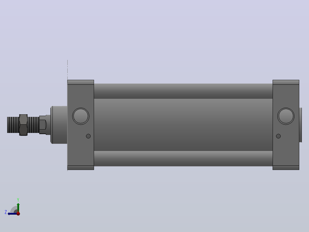 SU标准复动型气缸SU100×200-S--CS1U右视图