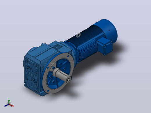 KF77法兰轴伸式安装螺旋锥齿轮减速机KF77-YBE0.37-6P-135.28-M1-0°-A