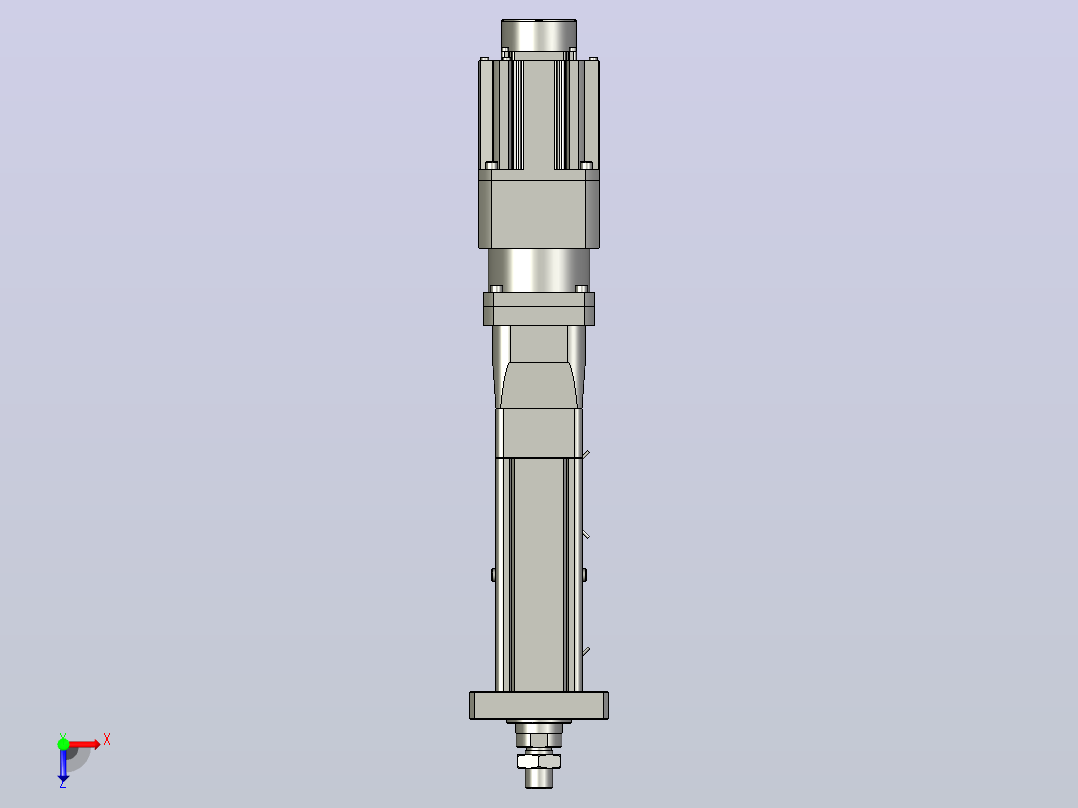 MTA80-100-P10-FF-D-K□-P1500(2000)W-S3 MTA80电动缸 最大负载35KN 额定负载30KN 1500(2000)W电机直接安装 配减速机俯视图