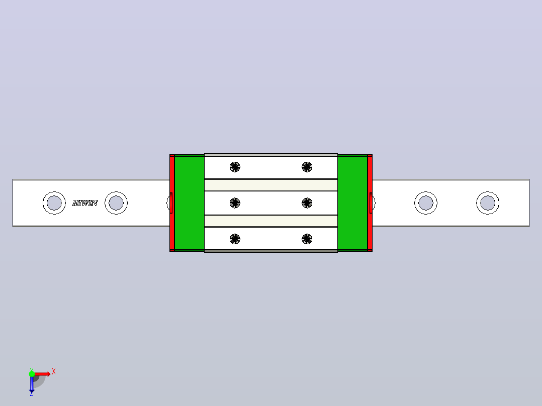 直线导轨RGH25CA1R250Z0H俯视图