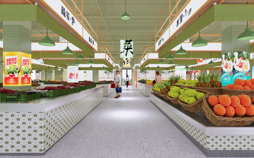 农贸市场施工图+效果图+材料说明缩略图