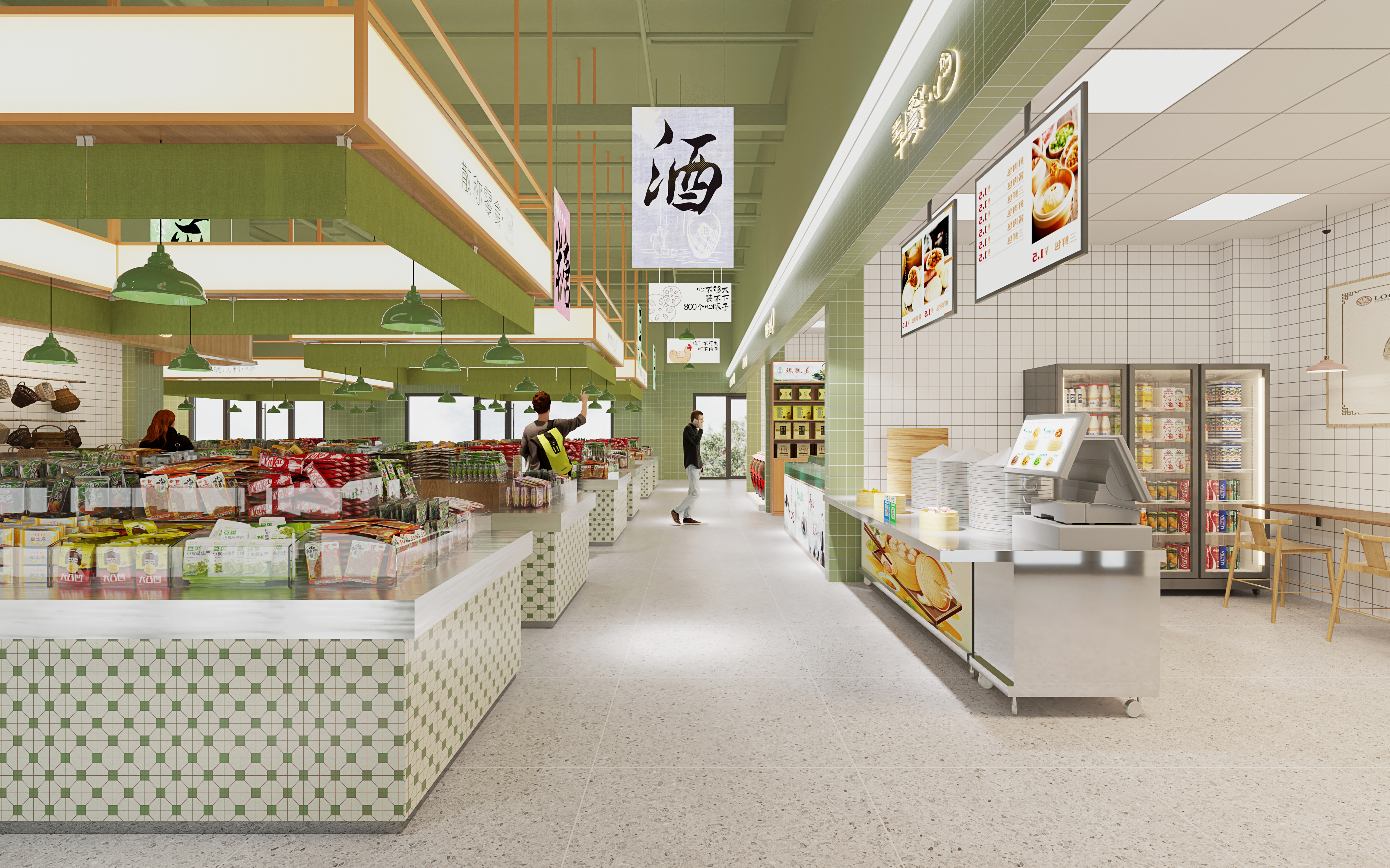 农贸市场施工图+效果图+材料说明