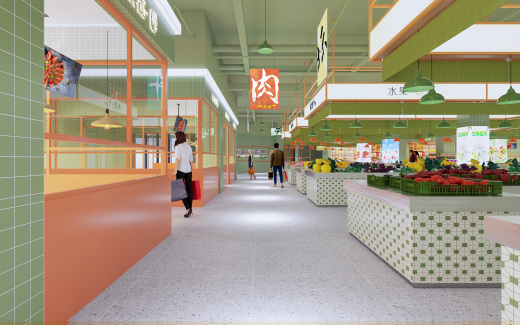 农贸市场施工图+效果图+材料说明缩略图