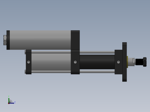 MPT-5T系列标准型[MPT-80-100-10-5T-M2-S1-0°]气压增压缸左视缩略图