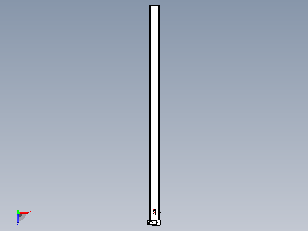 皮带直线轴半封闭可选导轨TPA-HNB-120D-110-L2400-RU-C-P40-N3俯视图