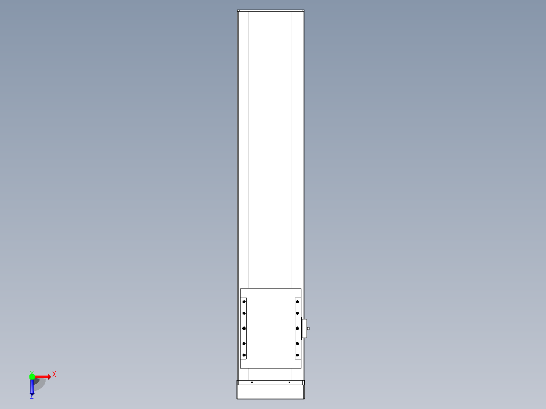滚珠丝杠直线轴带导轨全封闭TPA-HCR-175D-2510C-L700-MP-C-P75-N3俯视图