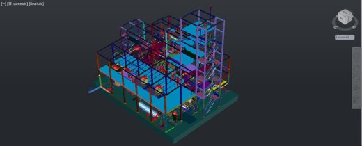 生物柴油加工厂一部分的3D模型缩略图