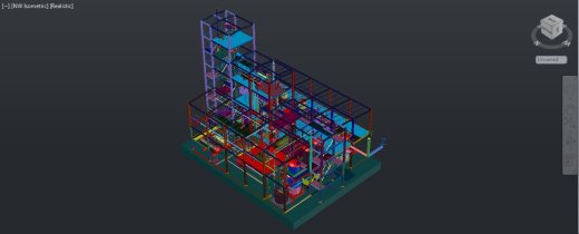 生物柴油加工厂一部分的3D模型缩略图