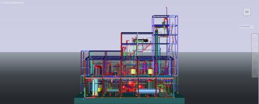 生物柴油加工厂一部分的3D模型缩略图