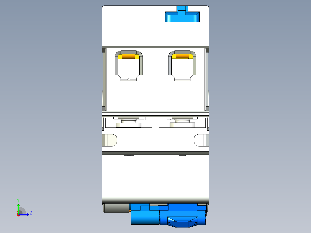 NB1L(2H) 1P&amp;N剩余电流动作断路器三维模型202307左视图